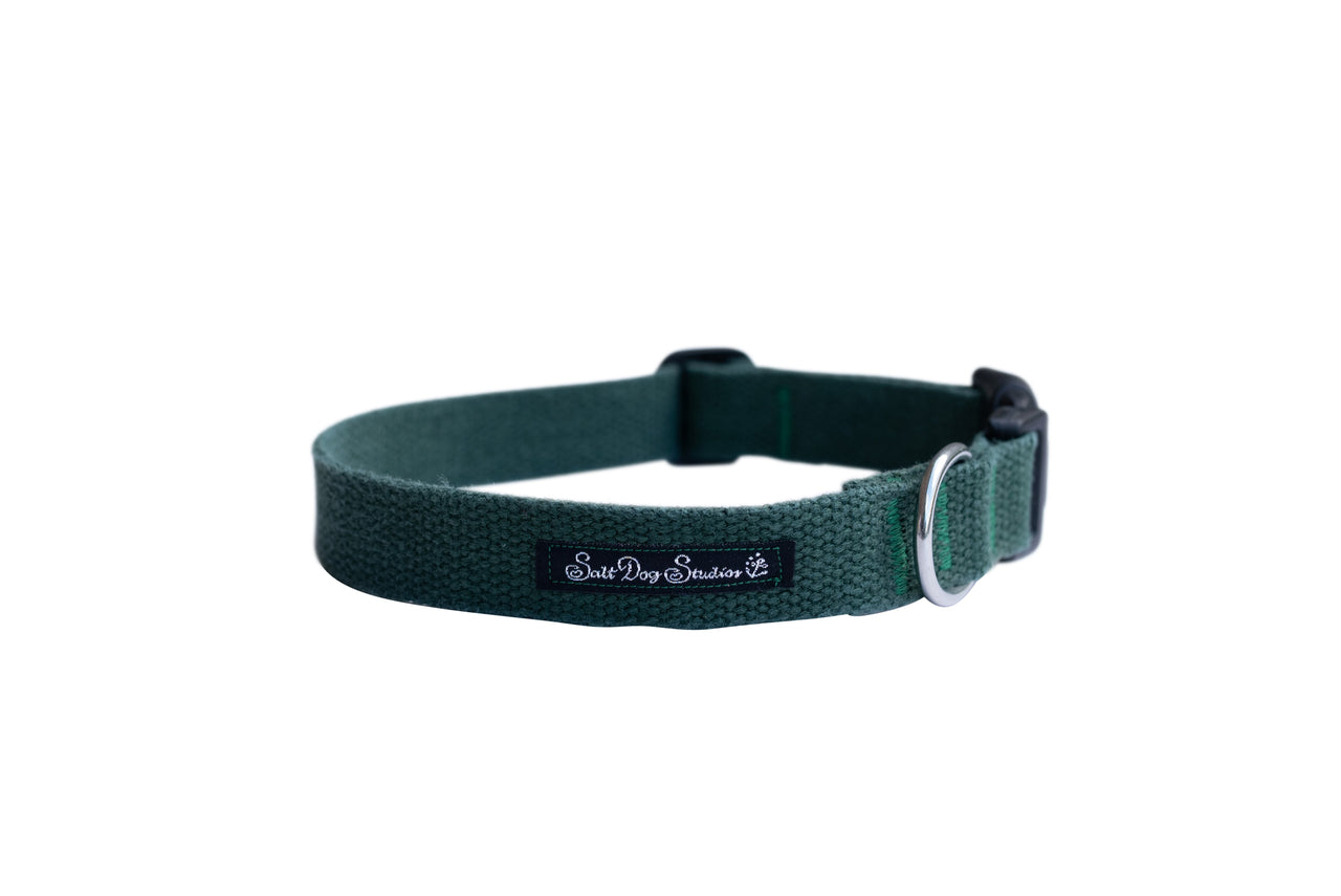 'The Original UK' Forest Green Hemp Dog Collar ©