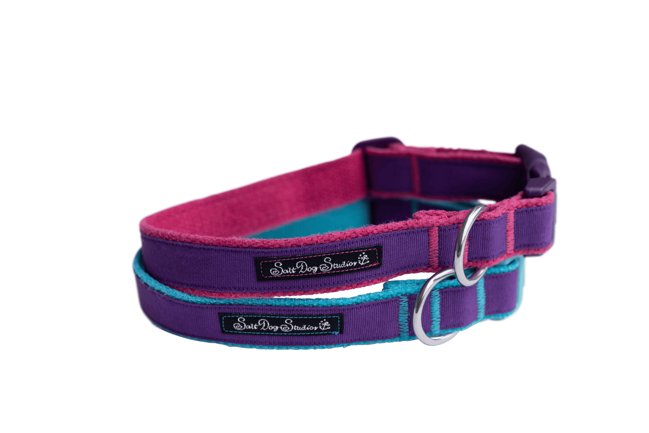 Luxury Mix & Match Hemp Dog Collar- 2 Colourway