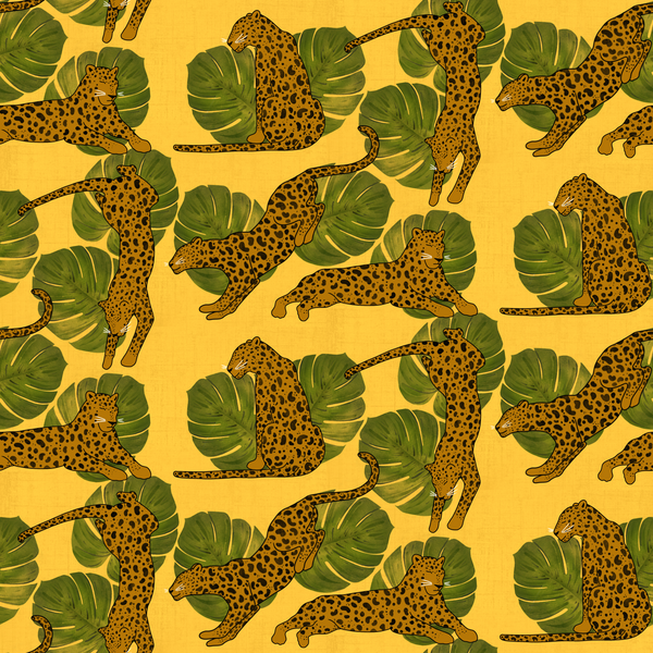 Lazy Leopards Yellow Luxury Bandana © Pre Order