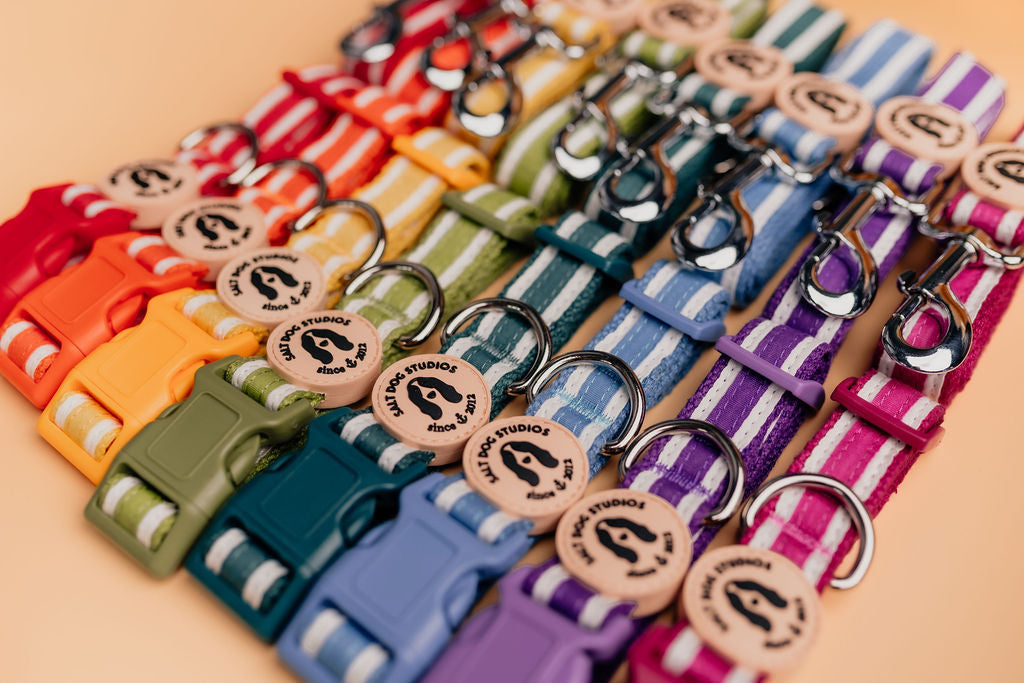 Organic Hemp Striped Dog Leads