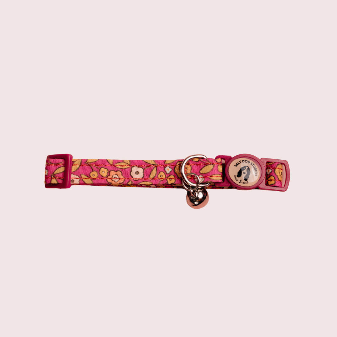 Ditsy Floral Pink Cat Collar