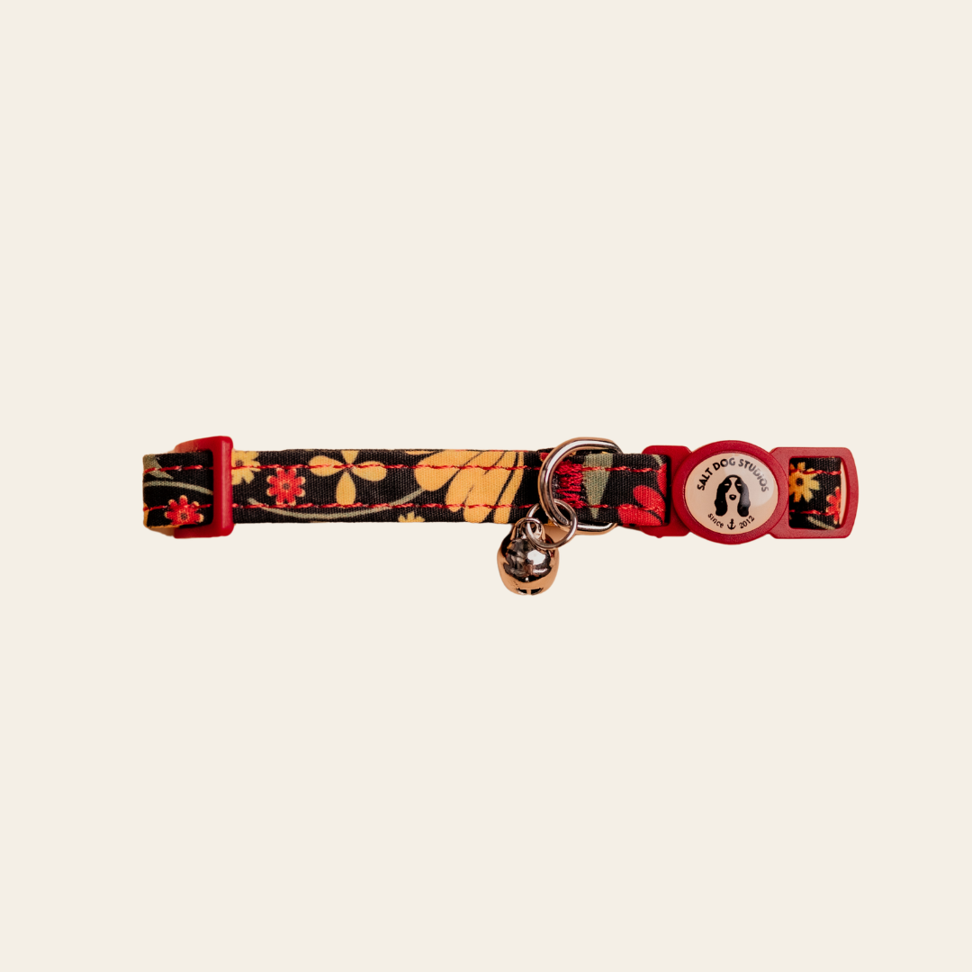 Folksy Flowers Cat Collar