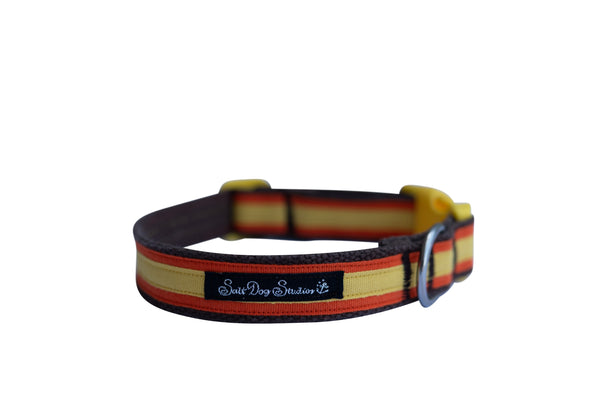 Retro Sunset Hemp Luxury Dog Collar
