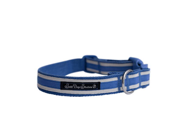 Coastal Cobalt Blue Hemp Luxury Dog Collar