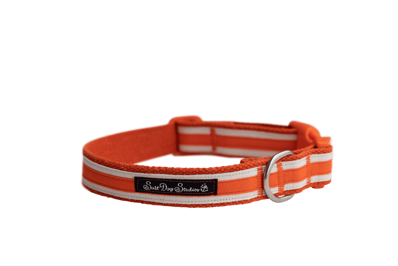 Sunset Orange Hemp Luxury Dog Collar