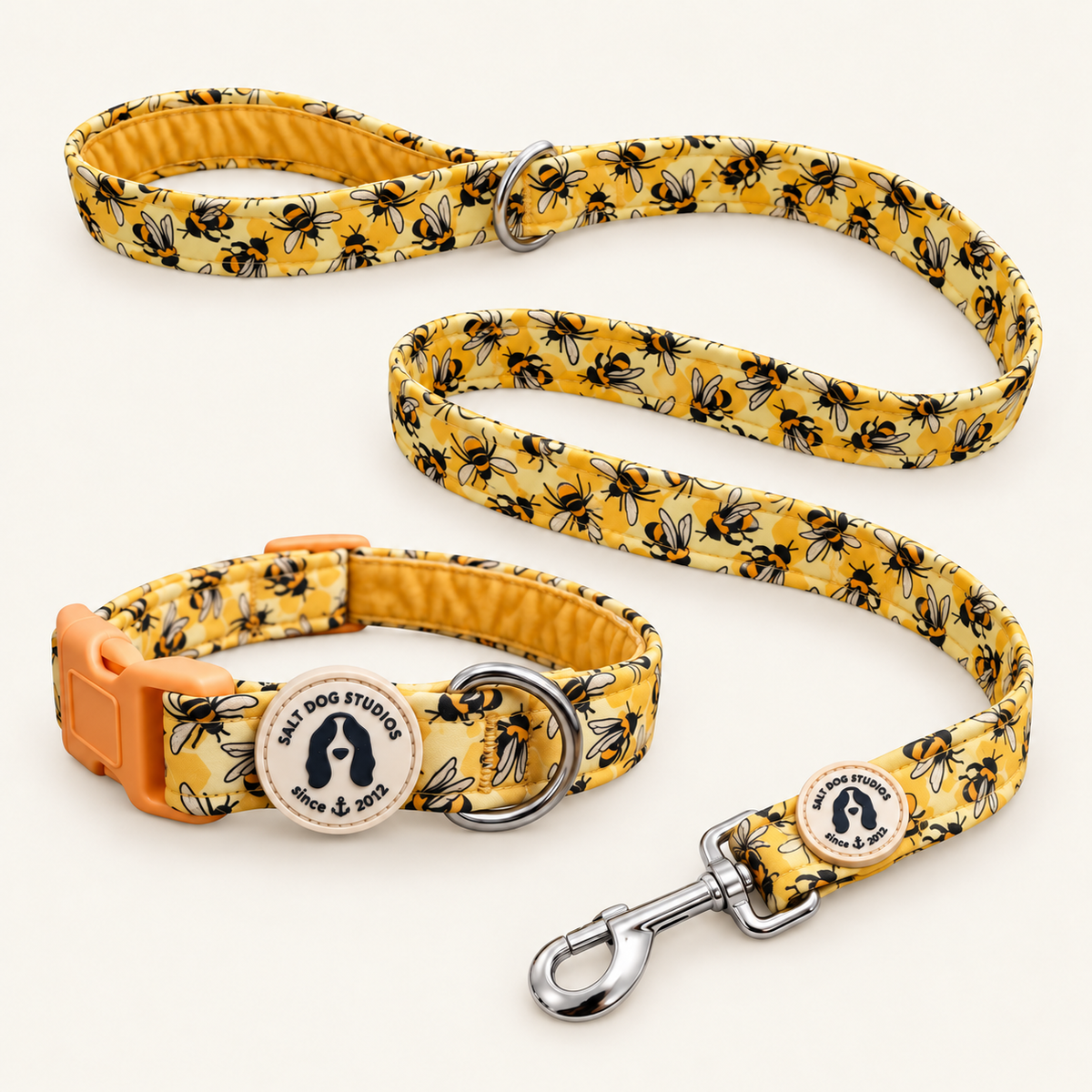 Honey Bee Hive Everyday Pair – Collar & Lead