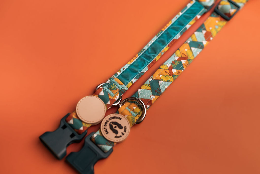 mountain range dog collar both sides