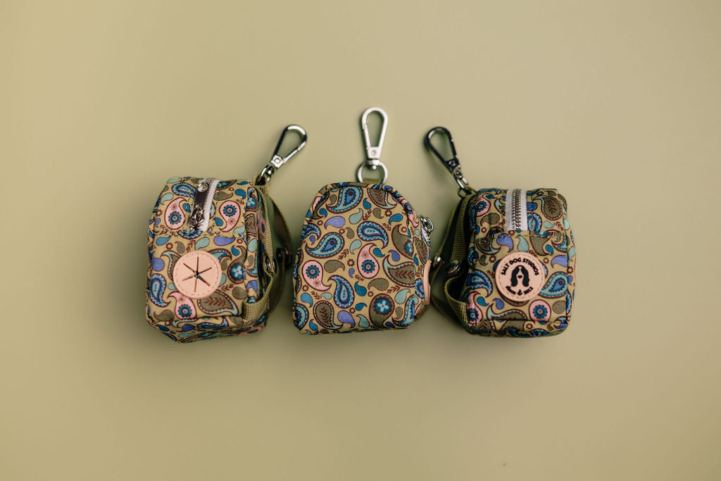 paisley poo bag holder