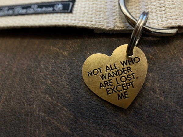 Brass Heart Tag 30mm x 27mm